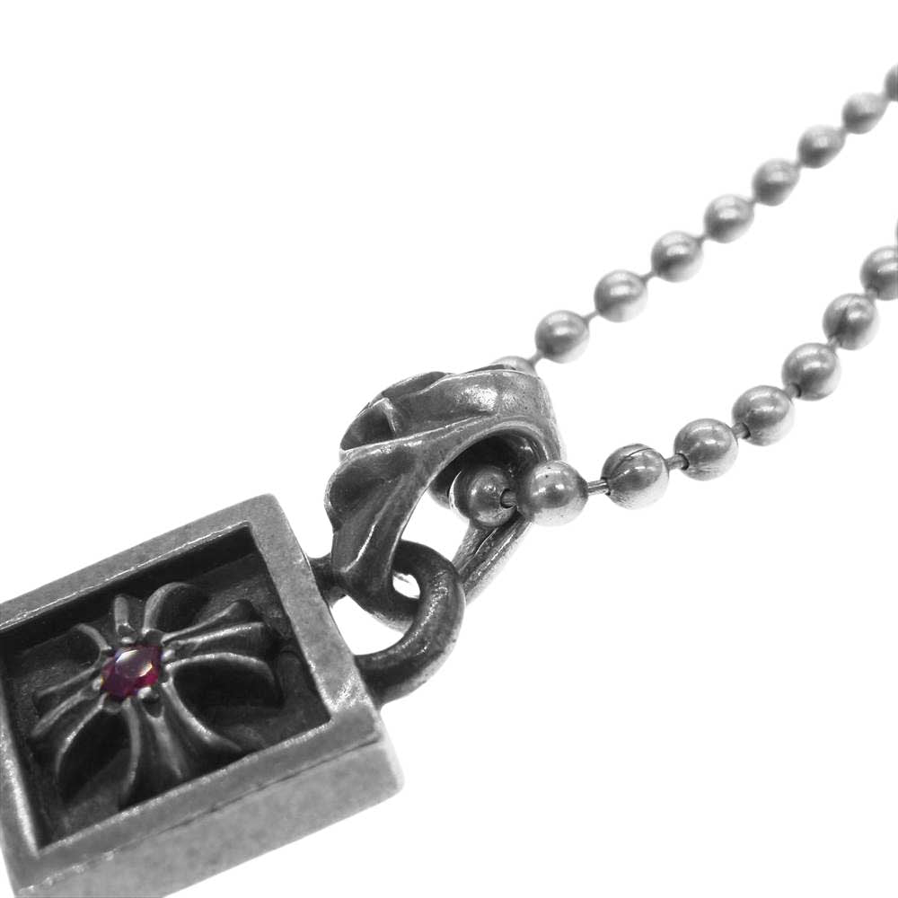 CHROME HEARTS クロムハーツ（原本無） FRAMED CH PLUS フレームド CH プラスチャーム ストーン ネックレス シルバー系【中古】