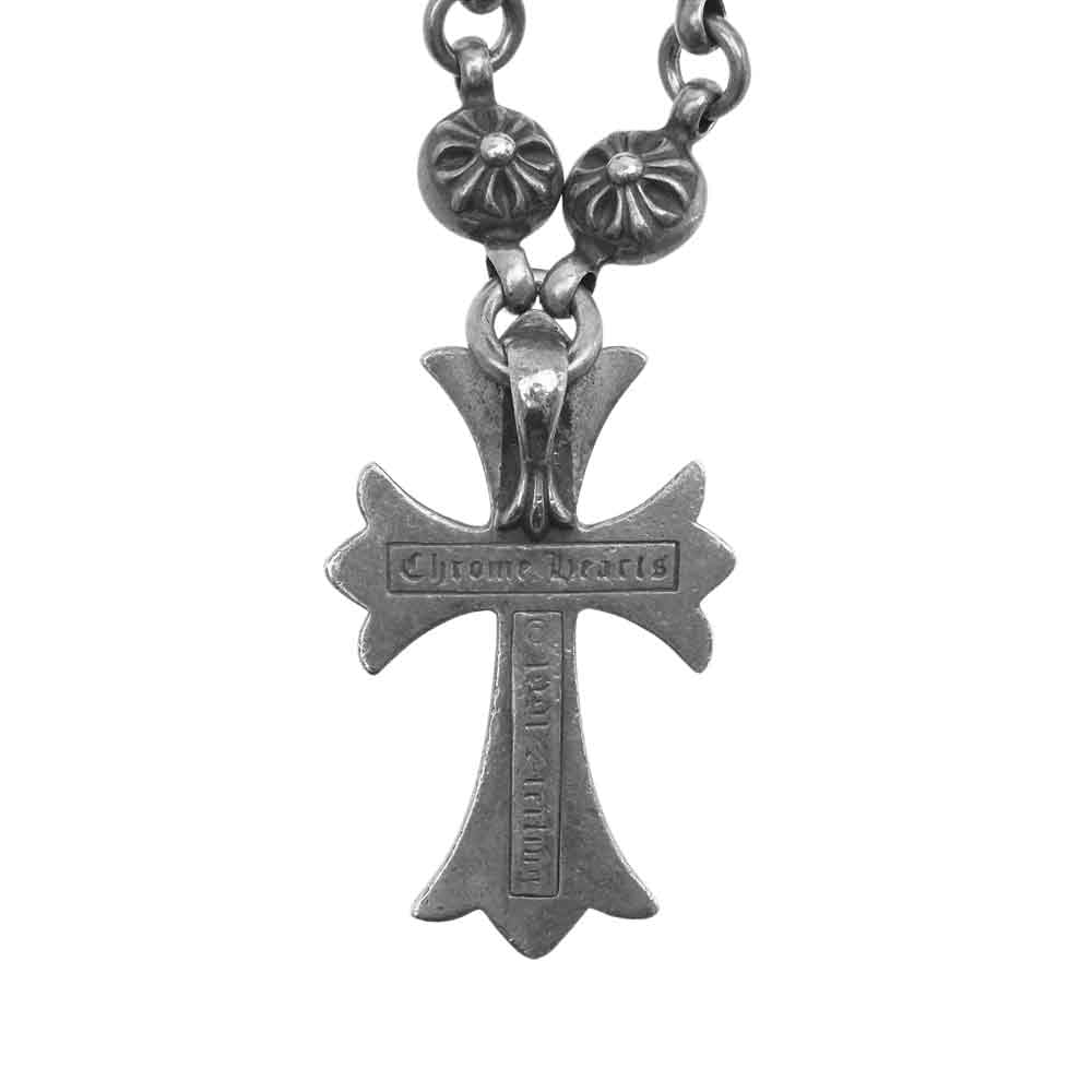 CHROME HEARTS クロムハーツ（原本無） #1 CRSBL CHN SML CH CRS クロスボールチェーン スモールCHクロス ネックレス シルバー系【中古】