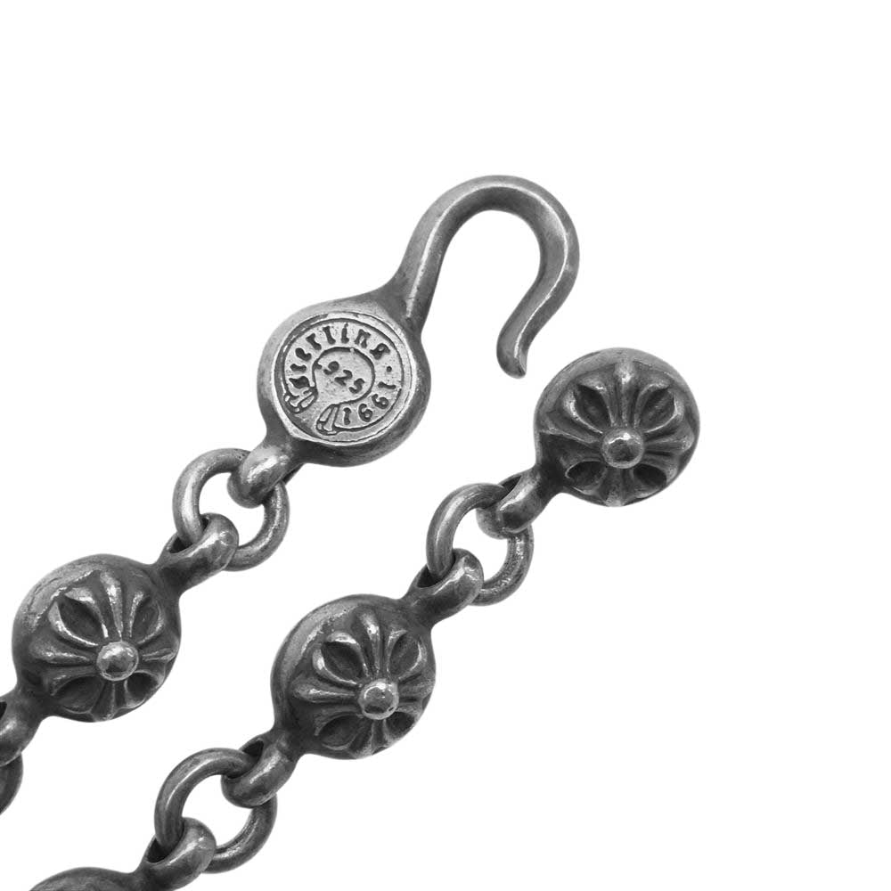 CHROME HEARTS クロムハーツ（原本無） #1 CRSBL CHN SML CH CRS クロスボールチェーン スモールCHクロス ネックレス シルバー系【中古】
