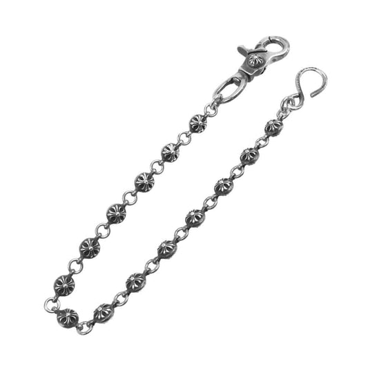 CHROME HEARTS クロムハーツ（原本有） 2BALL SHORT-S 1クリップ ショート クロスボール ウォレットチェーン シルバー系【中古】