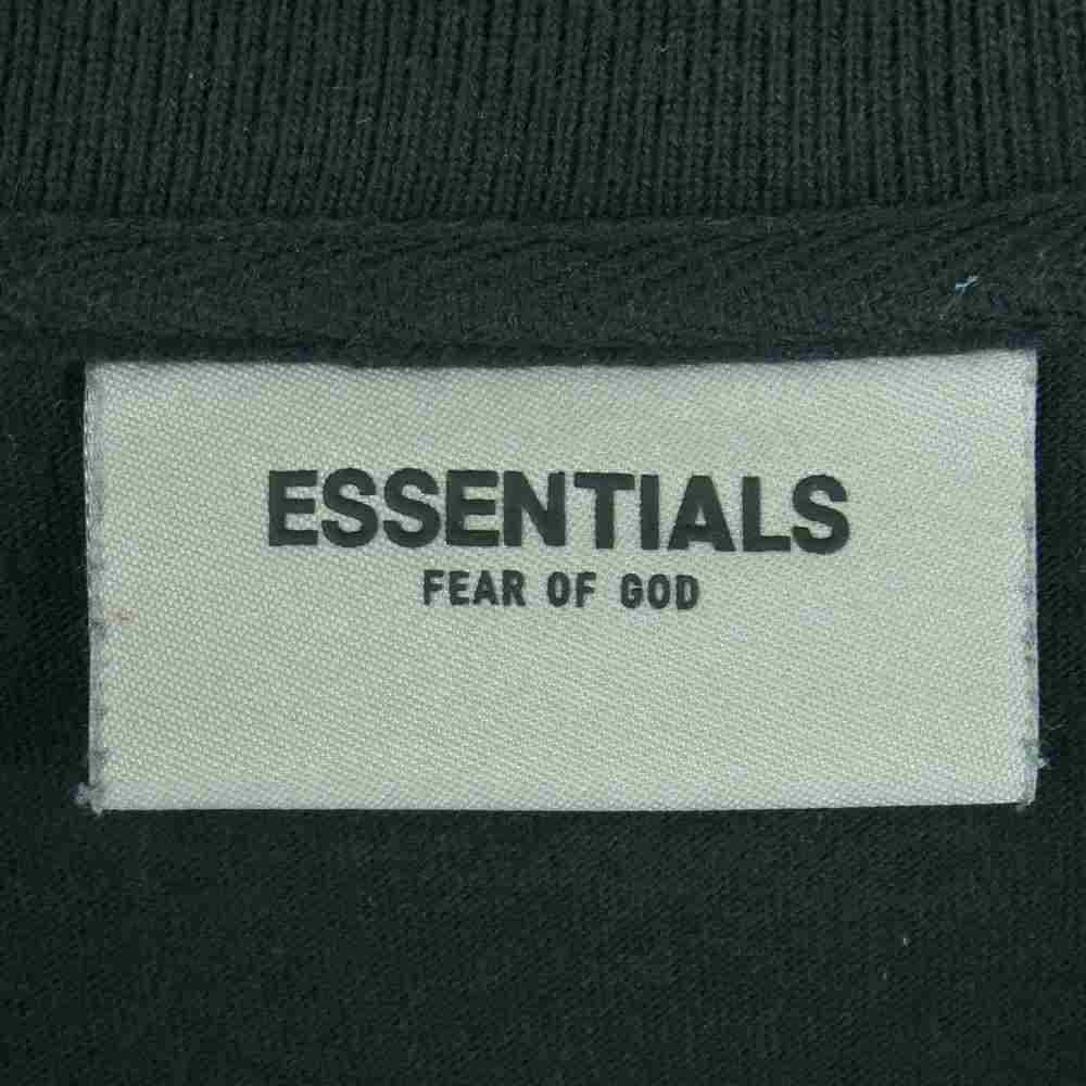FEAR OF GOD フィアオブゴッド ESSENTIALS エッセンシャルズ 半袖 ポロシャツ コットン 緑がかった黒 L【中古】