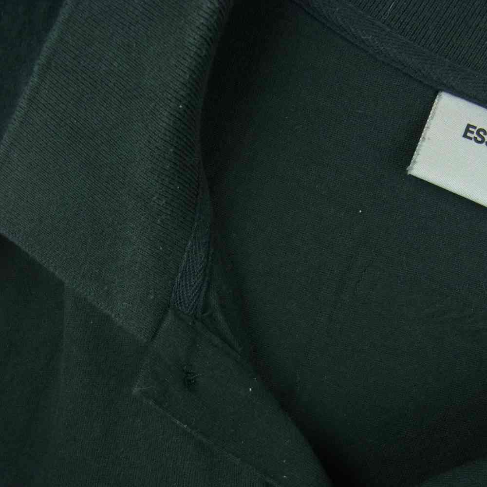 FEAR OF GOD フィアオブゴッド ESSENTIALS エッセンシャルズ 半袖 ポロシャツ コットン 緑がかった黒 L【中古】