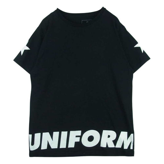 uniform experiment ユニフォームエクスペリメント UE-180069 SLEEVE STAR BIG TEE 半袖 Tシャツ ブラック系 2【中古】
