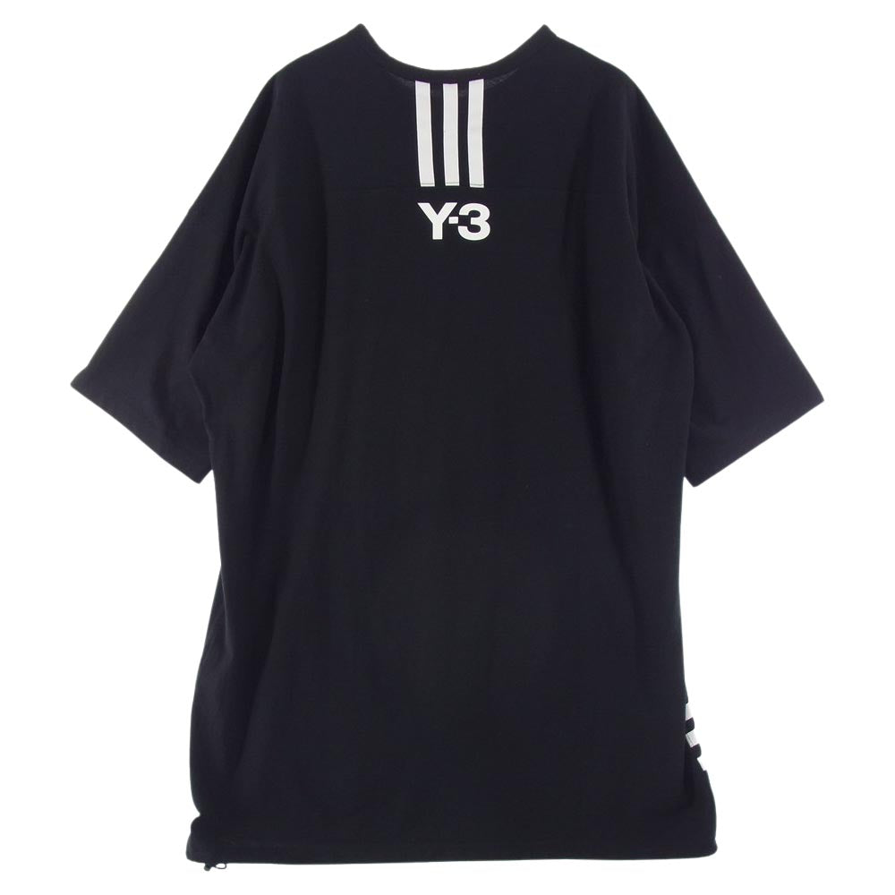 Yohji Yamamoto ヨウジヤマモト Y-3 ワイスリー HG6089 M CH1 OVERSIZED SS TEE STRIPES ストライプ Tシャツ ブラック系 S【中古】