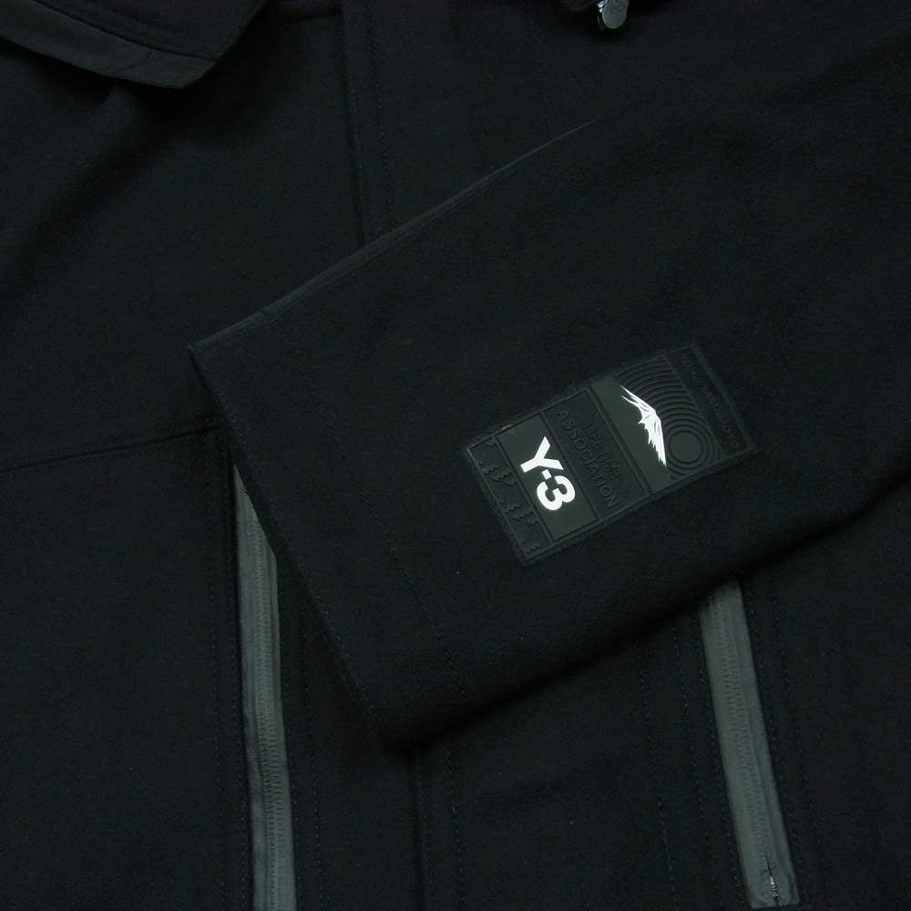 Yohji Yamamoto ヨウジヤマモト Y-3 ワイスリー GK4803 WOOL MELTON DUFFLE COAT ウール メルトン ダッフル コート ブラック系 XS【中古】