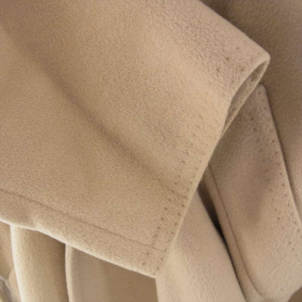 MAX MARA マックスマーラ イタリア製 白タグ カシミヤ混 ヴァージン ダブルブレスト ウール ベルテッド コート ベージュ ベージュ系 36【中古】
