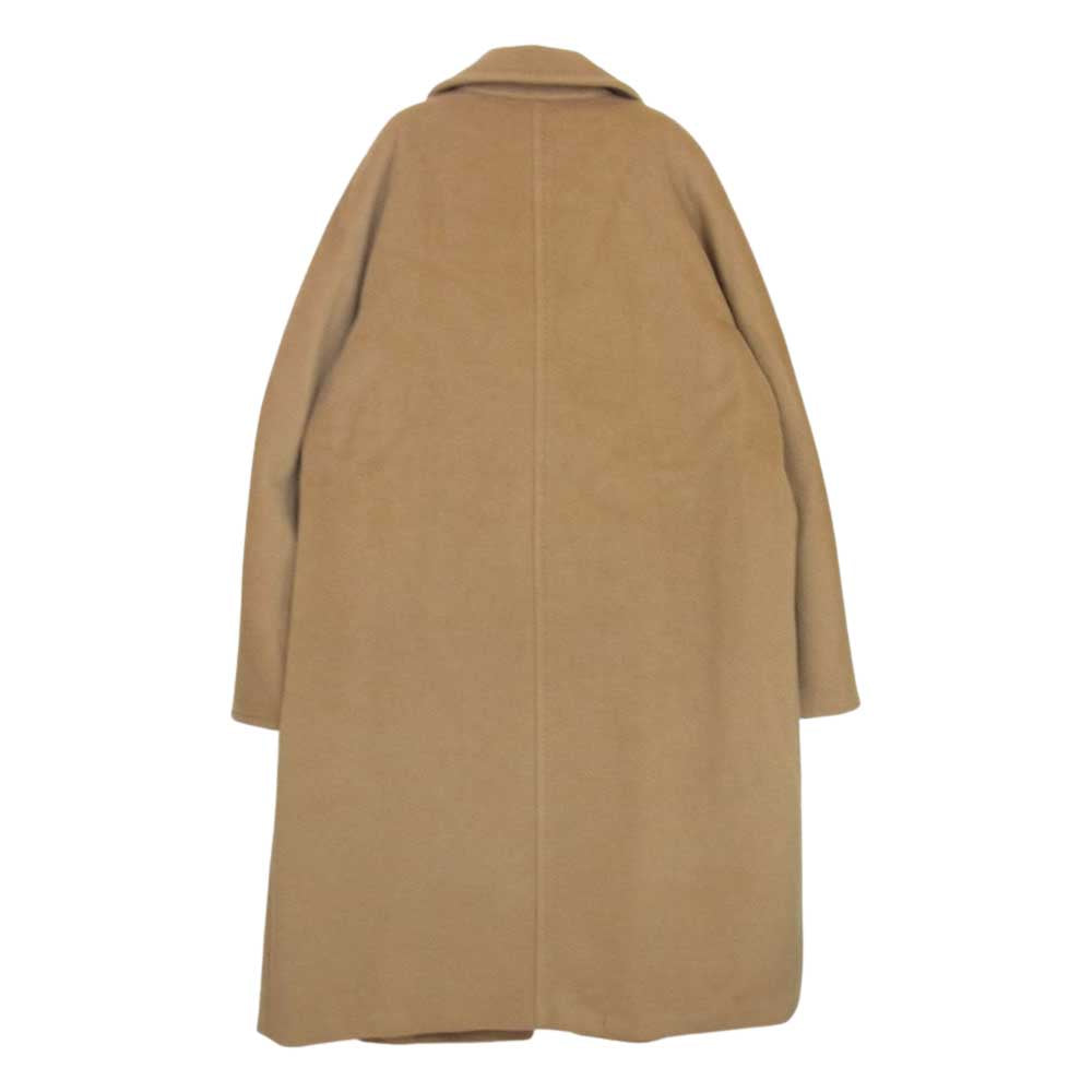 MAX MARA マックスマーラ イタリア製 白タグ カシミヤ混 ヴァージン ダブルブレスト ウール コート キャメル ベージュ系 38【中古】