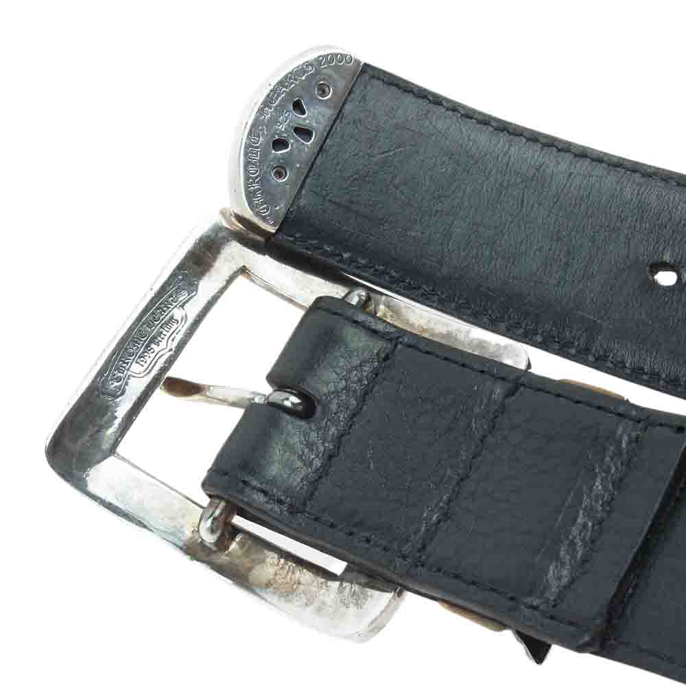 CHROME HEARTS クロムハーツ（原本無） 38インチ OJT スクエア ベルト ブラック系 38【中古】