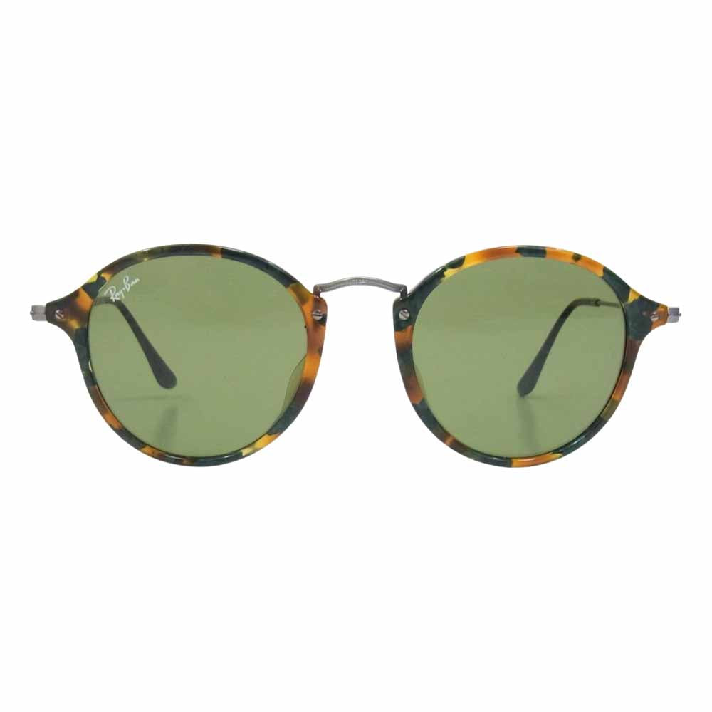Ray-Ban レイバン 国内正規品 RB2447F 49□21 ラウンド フレック サングラス アイウェア 眼鏡 ブラウン系 49□21 145【中古】
