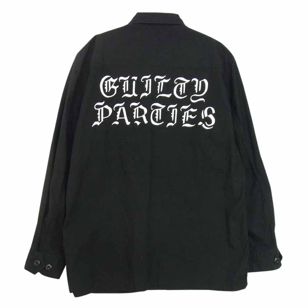 WACKO MARIA ワコマリア FATIGUE JACKET GUILTY PARTIES  加工 バックプリント ファティーグ ミリタリー ジャケット ブラック系 L【中古】