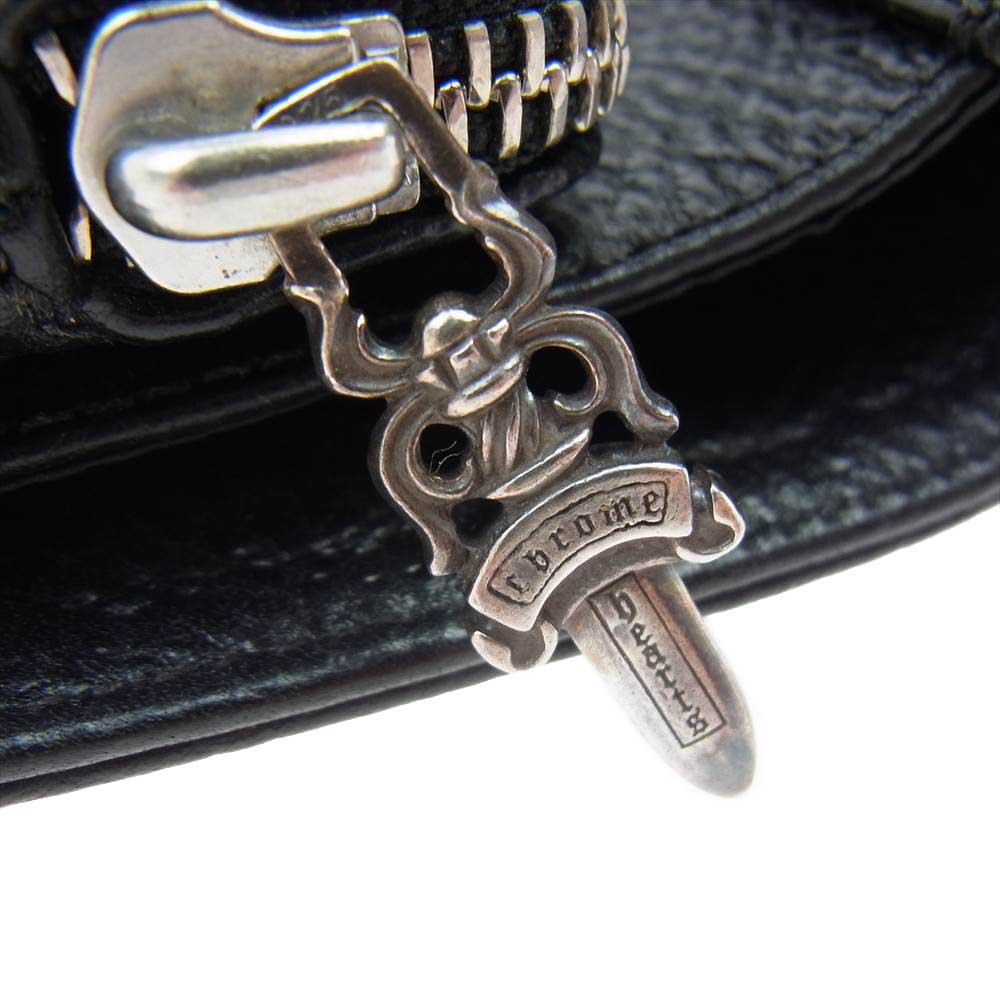 CHROME HEARTS クロムハーツ（原本有） JOEY SCROLL LBL HUY WT ジョーイウォレット ブラック系 シルバー系【美品】【中古】