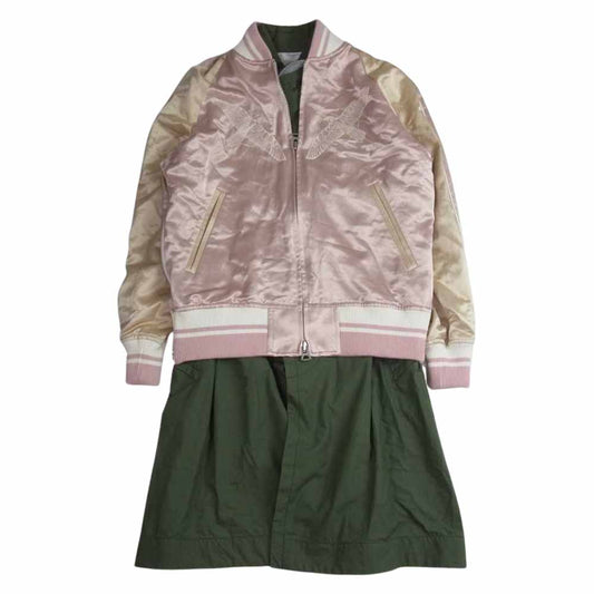 Sacai サカイ 19CDGM-50 × Dr Woo スーベニア ジャケット ピンク系 カーキ系 1【中古】