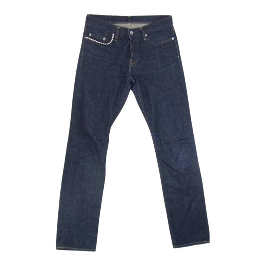 HYSTERIC GLAMOUR ヒステリックグラマー 0233AP12 slim straight Indigo スリム ストレート ボタンフライ デニム パンツ インディゴブルー系 31【中古】