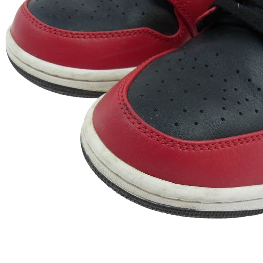NIKE ナイキ 554724-069 AIR JORDAN 1 MID エア ジョーダン 1 ミッド ブラック ジムレッド スニーカー レッド系 27.5cm【中古】