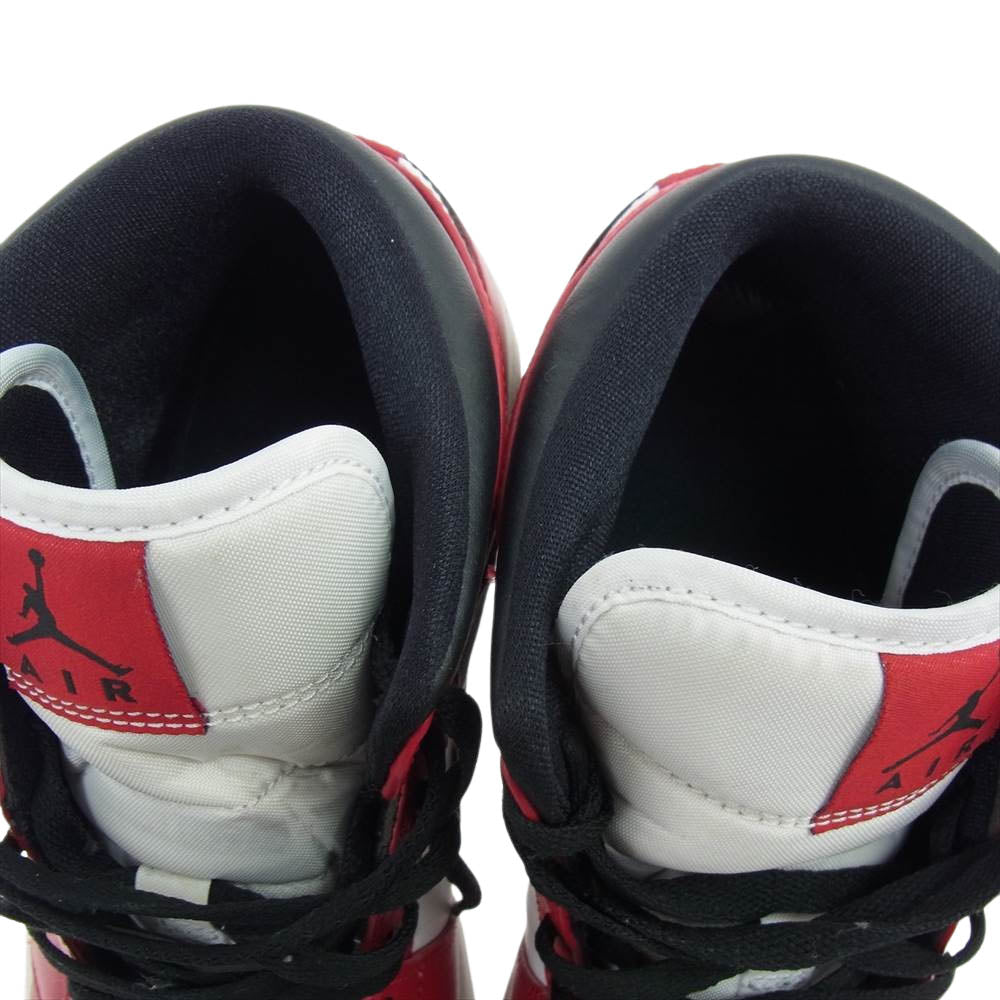 NIKE ナイキ 554724-069 AIR JORDAN 1 MID エア ジョーダン 1 ミッド ブラック ジムレッド スニーカー レッド系 27.5cm【中古】