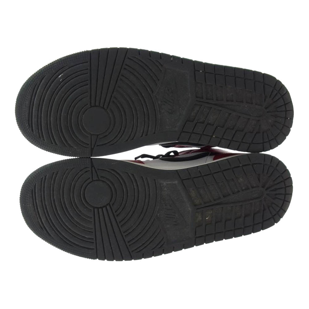NIKE ナイキ 554724-069 AIR JORDAN 1 MID エア ジョーダン 1 ミッド ブラック ジムレッド スニーカー レッド系 27.5cm【中古】