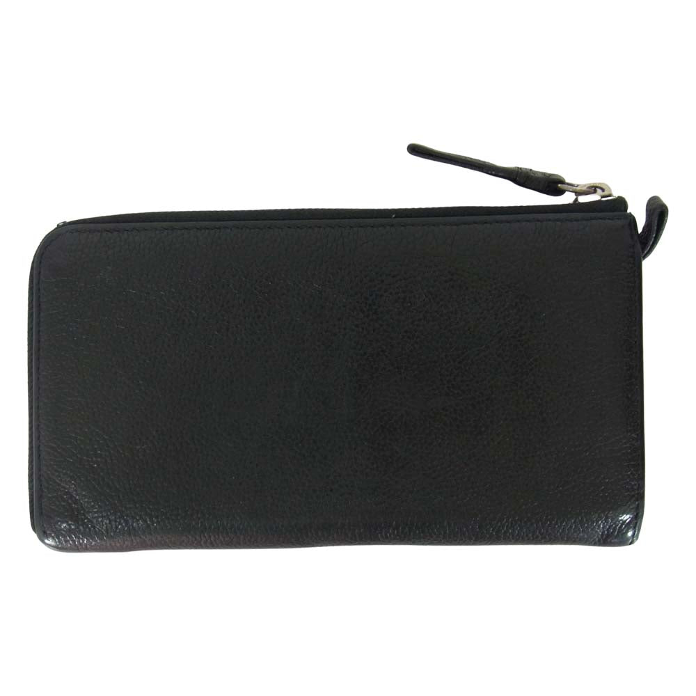コーネリアンタウラス LONG ZIP WALLET ロング ジップ ウォレット Lファスナー 長財布 ブラック系【中古】
