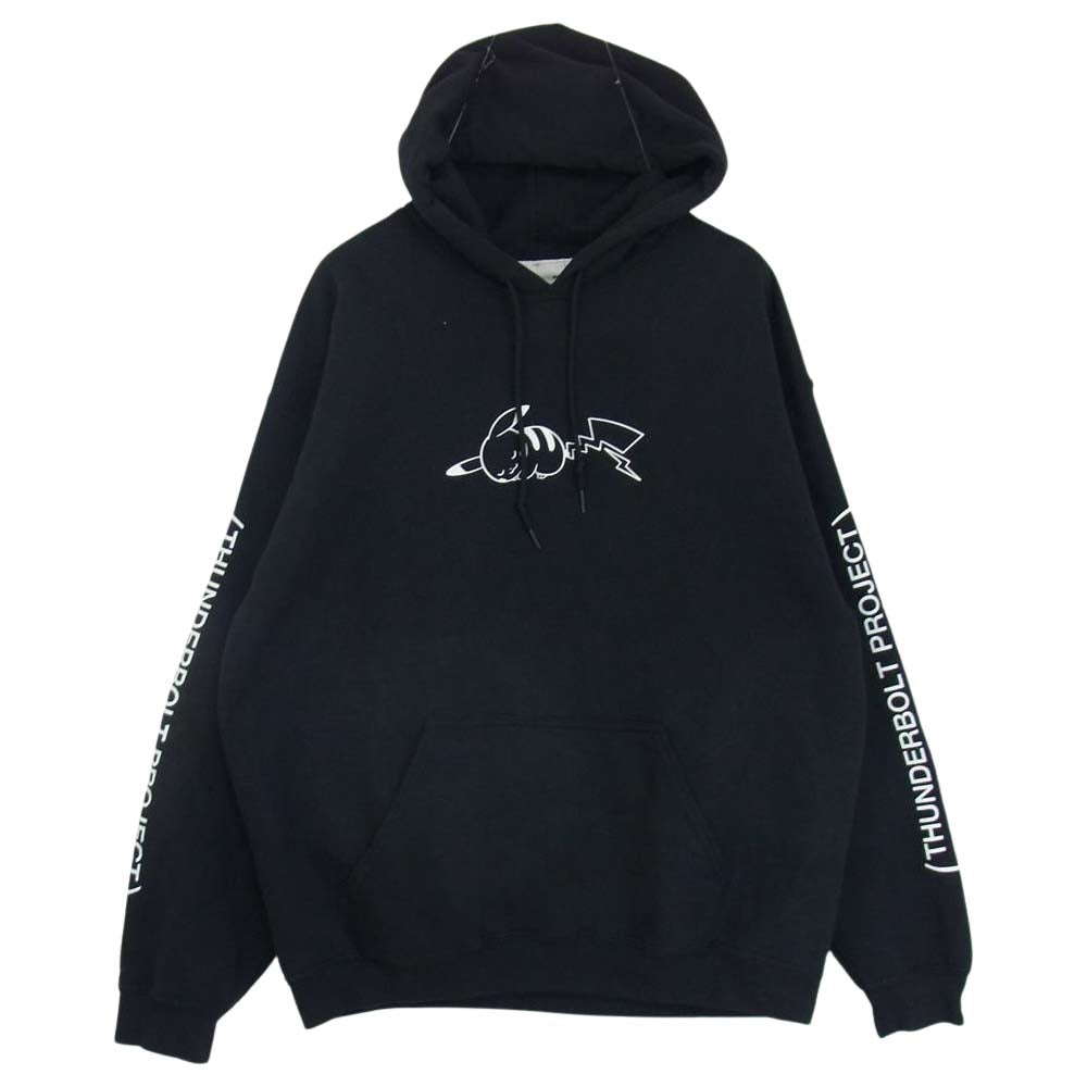 FRAGMENT DESIGN フラグメントデザイン x POKEMON THUNDERBOLT PROJECT PIKACHU HOODIE ポケモン ピカチュー パーカー ブラック系 L【中古】