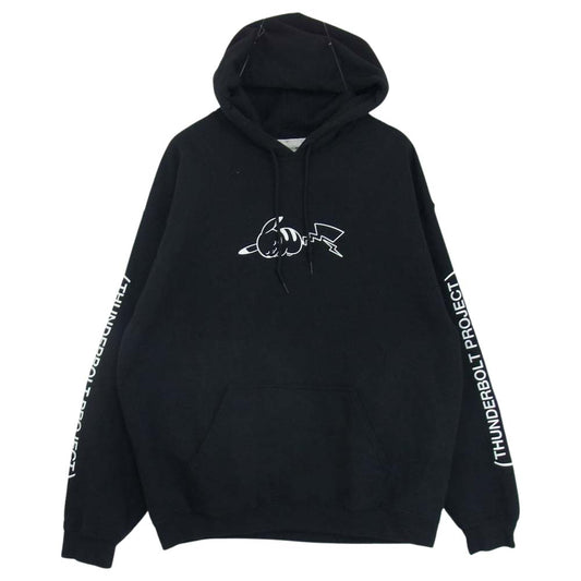 FRAGMENT DESIGN フラグメントデザイン x POKEMON THUNDERBOLT PROJECT PIKACHU HOODIE ポケモン ピカチュー パーカー ブラック系 L【中古】