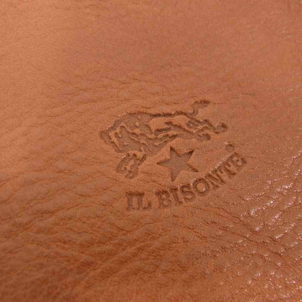 IL BISONTE イルビゾンテ フラップ レザー ショルダーバッグ ブラウン系【中古】