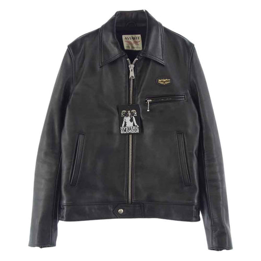 HYSTERIC GLAMOUR ヒステリックグラマー 0204LB01 Lewis Leathers ルイスレザー ドミネーター シングル ライダース ジャケット ブラック系 S【極上美品】【中古】