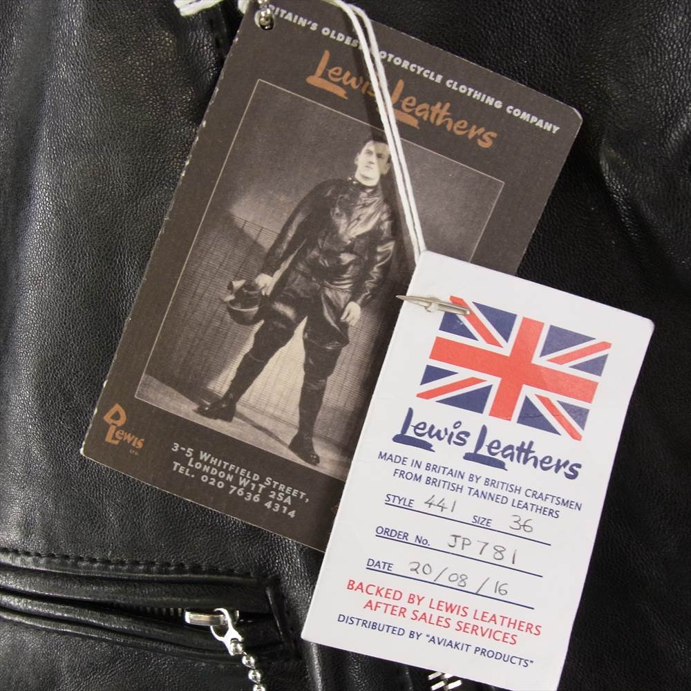 Lewis Leathers ルイスレザー 441 Cyclone サイクロン ダブル ライダース ジャケット ブラック系 36【中古】