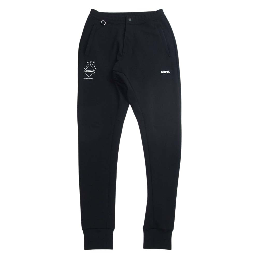 F.C.R.B. エフシーアールビー FCRB-170092 × mastermind JAPAN マスターマインド PDK PANT スカル ロゴ プリント ジャージ トラック パンツ ブラック系 S【中古】