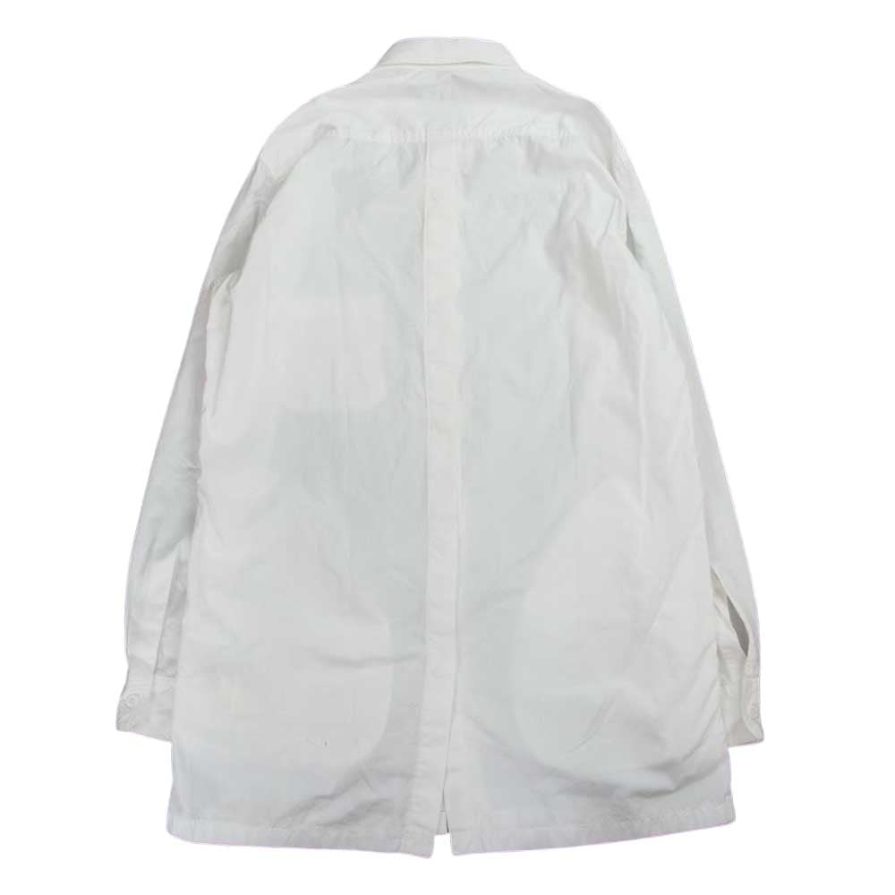 Yohji Yamamoto POUR HOMME ヨウジヤマモトプールオム 19AW HC-B03-001 Back Open Shirt バックオープン サイドポケット ロング シャツ ホワイト系 2【中古】