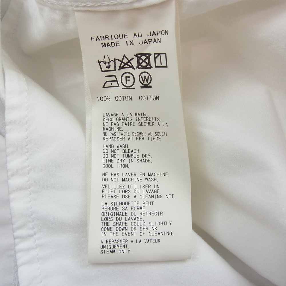 Yohji Yamamoto POUR HOMME ヨウジヤマモトプールオム 19AW HC-B03-001 Back Open Shirt バックオープン サイドポケット ロング シャツ ホワイト系 2【中古】