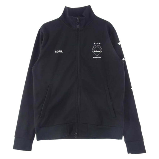 F.C.R.B. エフシーアールビー FCRB-170091 × mastermind JAPAN マスターマインド PDK JACKET スカル ロゴ プリント ジップ ジャージ トラック ジャケット ブラック系 S【中古】