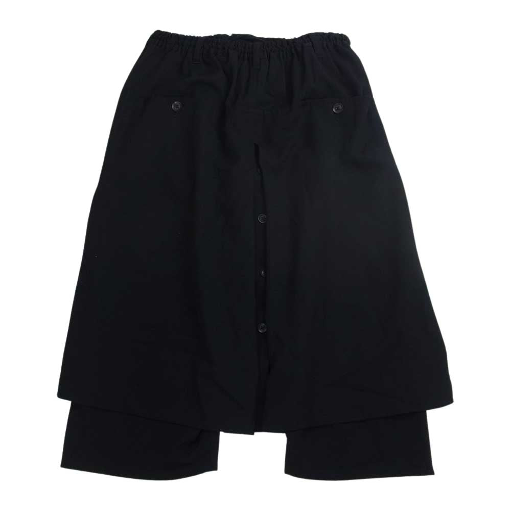 Yohji Yamamoto POUR HOMME ヨウジヤマモトプールオム 18SS HW-P41-100 ウールギャバ ラップ パンツ ブラック系 2【中古】