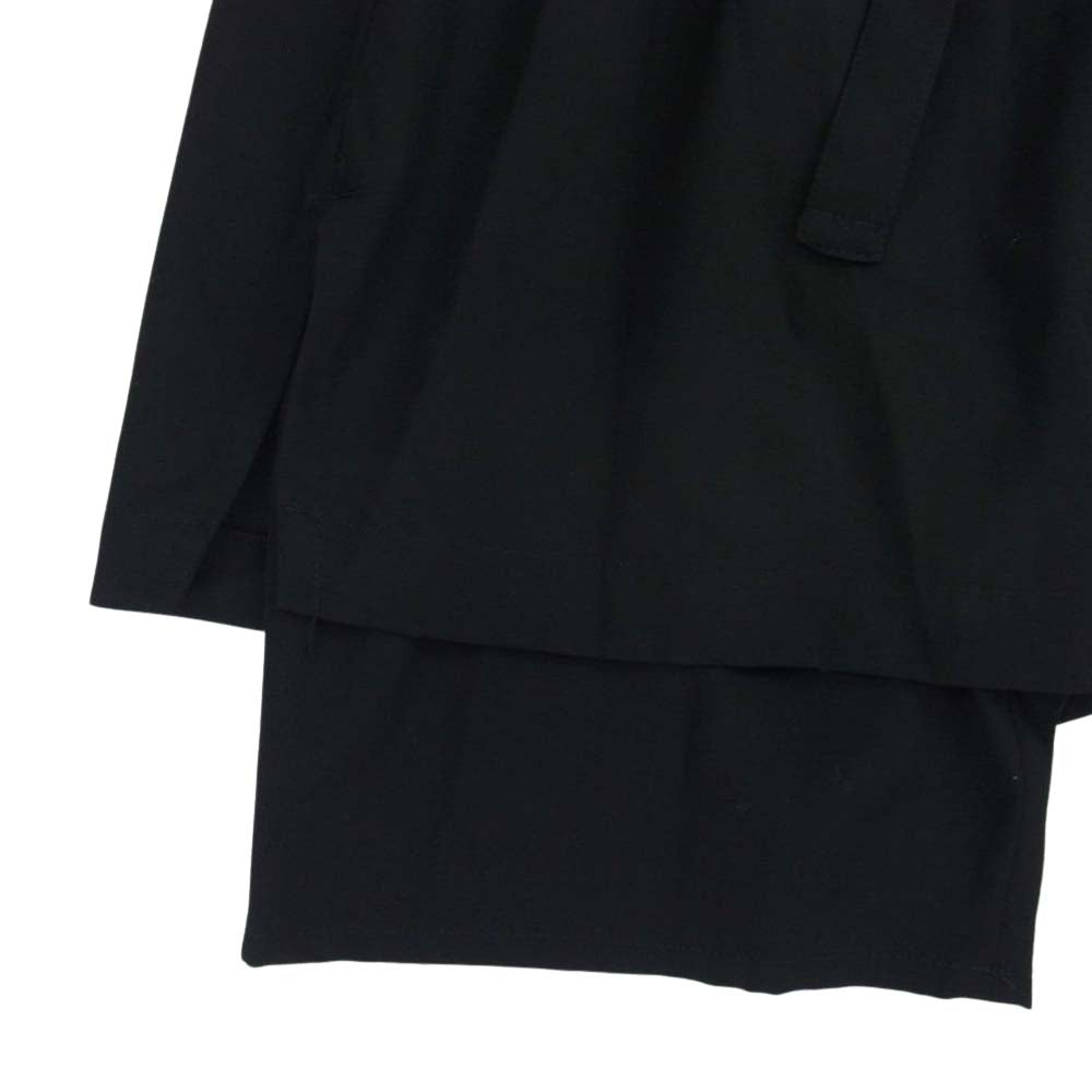 Yohji Yamamoto POUR HOMME ヨウジヤマモトプールオム 18SS HW-P41-100 ウールギャバ ラップ パンツ ブラック系 2【中古】