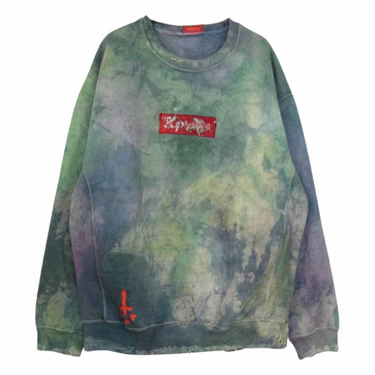 カタリスト CTLS BOX LOGO CREWNECK BLEACH ブリーチ タイダイ 加工 ボックスロゴ クルーネック スウェット トレーナー マルチカラー系 サイズ表記無【中古】