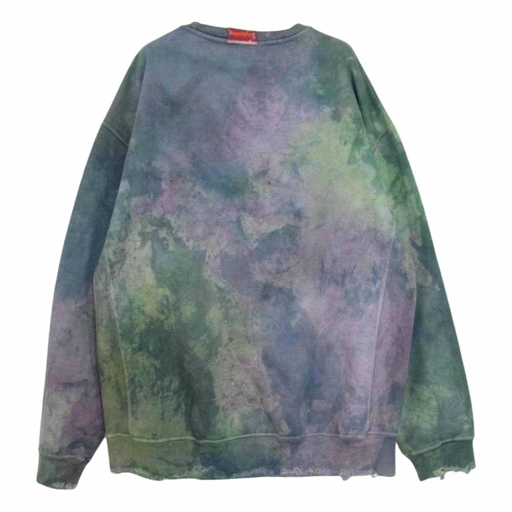 カタリスト CTLS BOX LOGO CREWNECK BLEACH ブリーチ タイダイ 加工 ボックスロゴ クルーネック スウェット トレーナー マルチカラー系 サイズ表記無【中古】