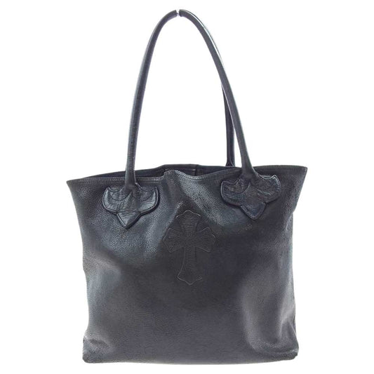 CHROME HEARTS クロムハーツ（原本無） FS TOTE トート クロス パッチ バッグ  ブラック系【中古】