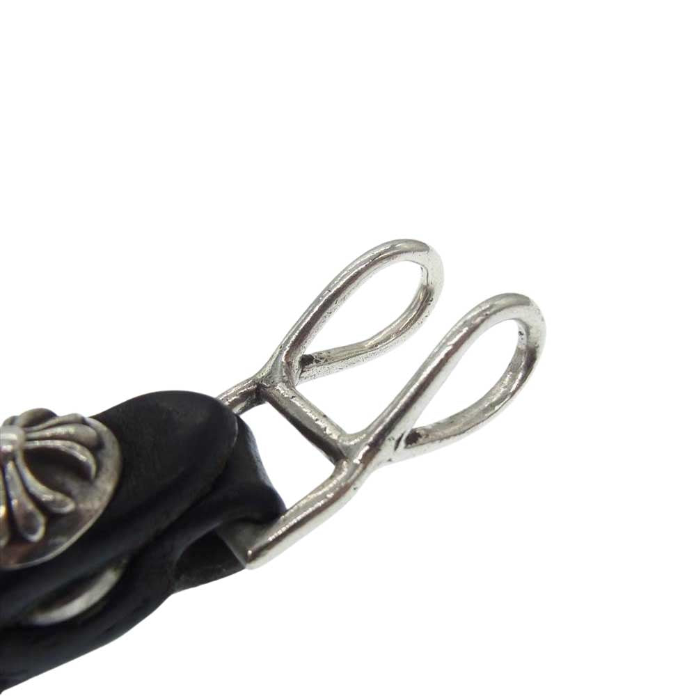 CHROME HEARTS クロムハーツ（原本無） BELTLOOP クロスボール ボタン ベルトループ  ブラック系 シルバー系【中古】