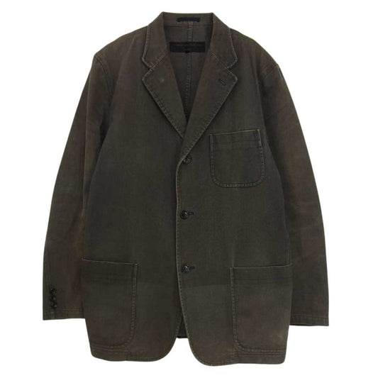 COMME des GARCONS HOMME コムデギャルソンオム AD2001 HC-J013 製品加工 3B テ―ラードジャケット ブラウン系 M【中古】