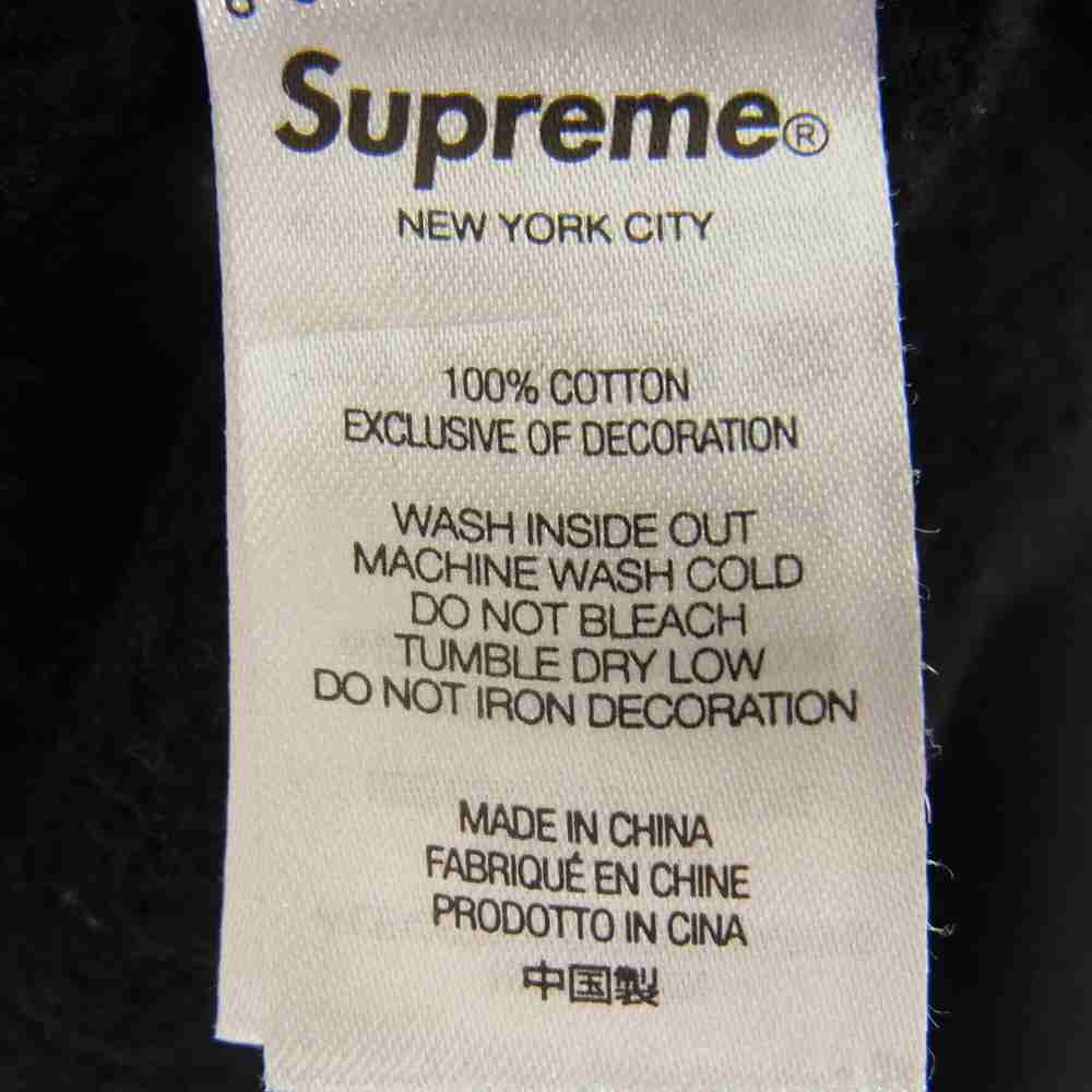 Supreme シュプリーム 21AW Multi Logo Hooded Shirt マルチ ワッペン ロゴ フーデッド シャツ プルオーバー パーカー ブラック系 M【中古】