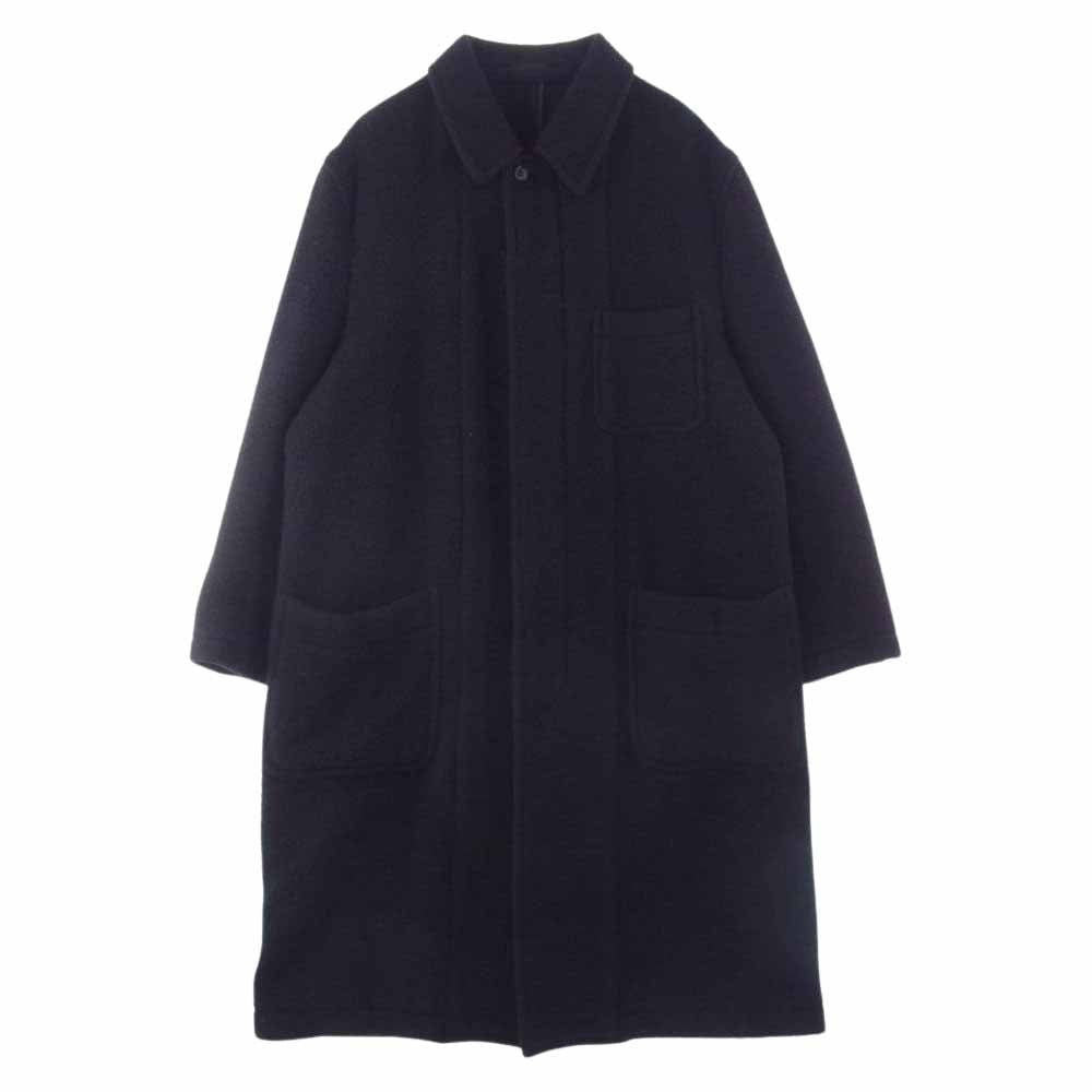COMME des GARCONS HOMME コムデギャルソンオム 90s ヴィンテージ AD1996 HC-08004M ウール 縮絨 ステンカラー コート ブラック系 M【中古】