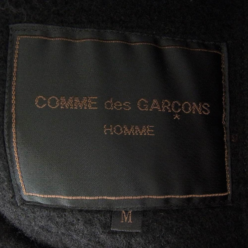 COMME des GARCONS HOMME コムデギャルソンオム 90s ヴィンテージ AD1996 HC-08004M ウール 縮絨 ステンカラー コート ブラック系 M【中古】