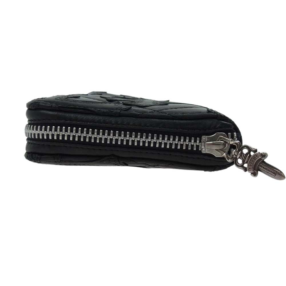 CHROME HEARTS クロムハーツ（原本無） REC F ZIP QUILTED キルティング セメタリー ジップ ウォレット ブラック系【中古】