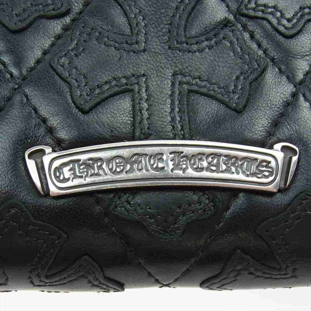 CHROME HEARTS クロムハーツ（原本無） REC F ZIP QUILTED キルティング セメタリー ジップ ウォレット ブラック系【中古】