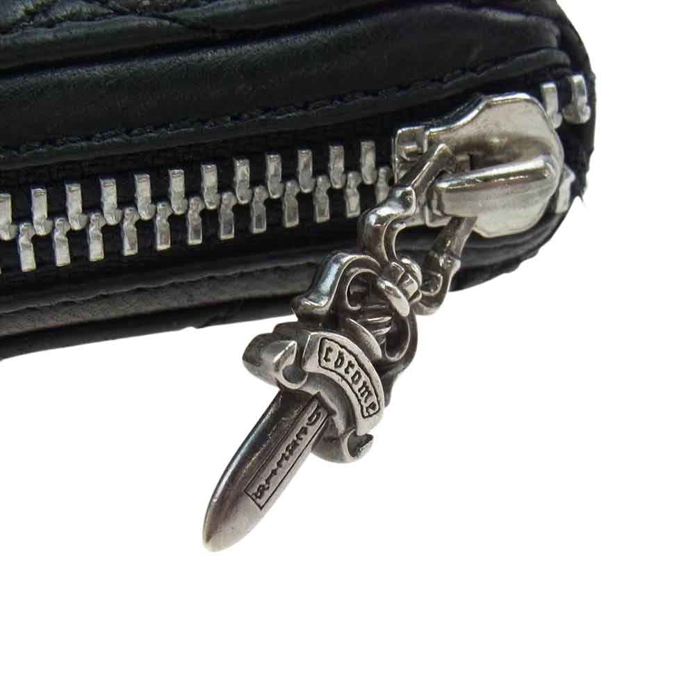 CHROME HEARTS クロムハーツ（原本無） REC F ZIP QUILTED キルティング セメタリー ジップ ウォレット ブラック系【中古】