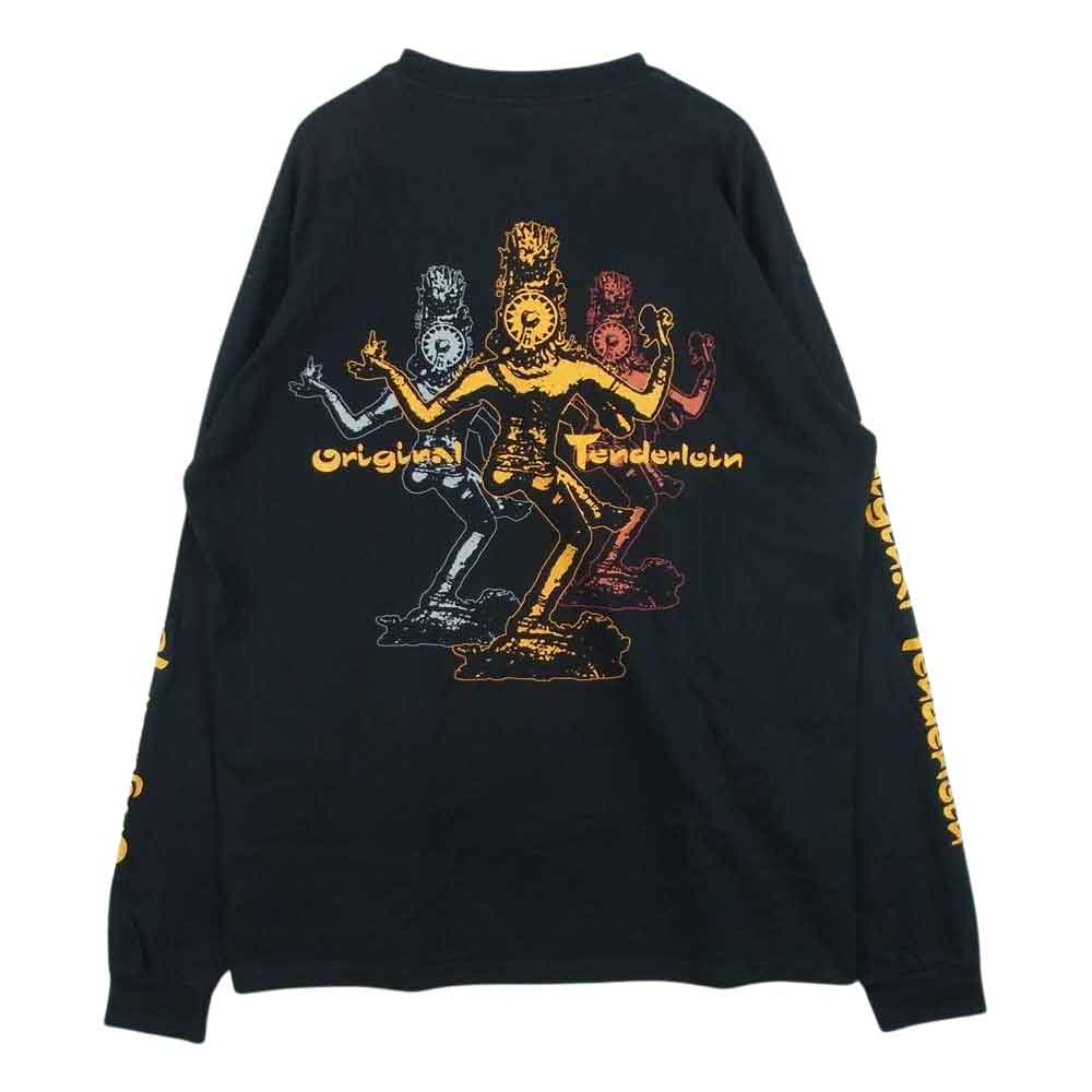 TENDERLOIN テンダーロイン TEE L/S SV シヴァ ナタラージャ プリント 長袖 Tシャツ ブラック系 XL【中古】