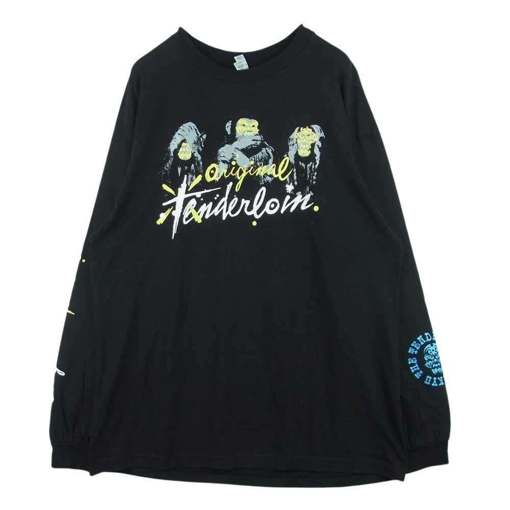TENDERLOIN テンダーロイン TEE L/S T.W.B.P.M 長袖 Tシャツ メキシコ製 ブラック系 XL【中古】
