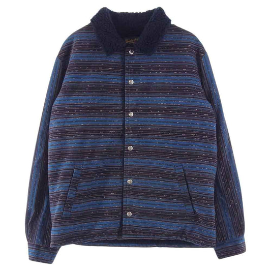 TENDERLOIN テンダーロイン T-CORDUROY BORDER JKT コーデュロイ ボーダー ボア ジャケット ネイビー系 M【中古】
