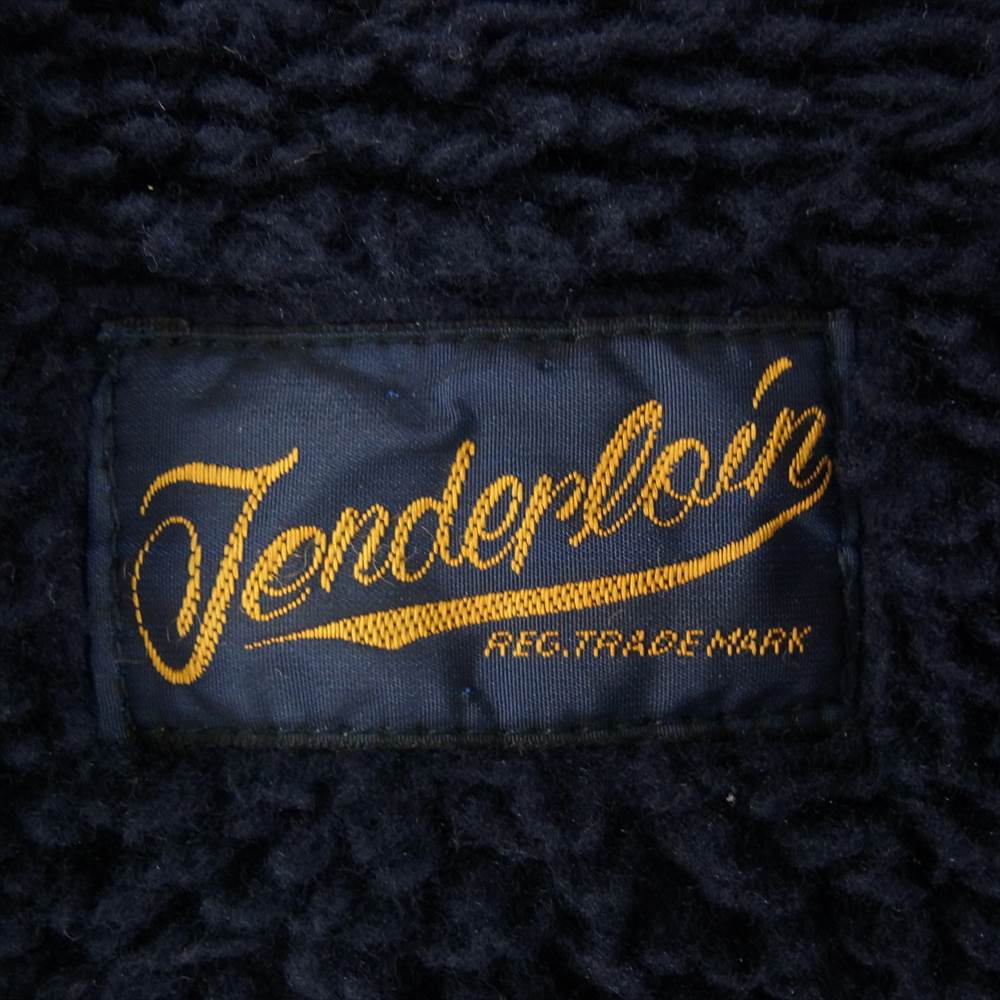 TENDERLOIN テンダーロイン T-CORDUROY BORDER JKT コーデュロイ ボーダー ボア ジャケット ネイビー系 M【中古】