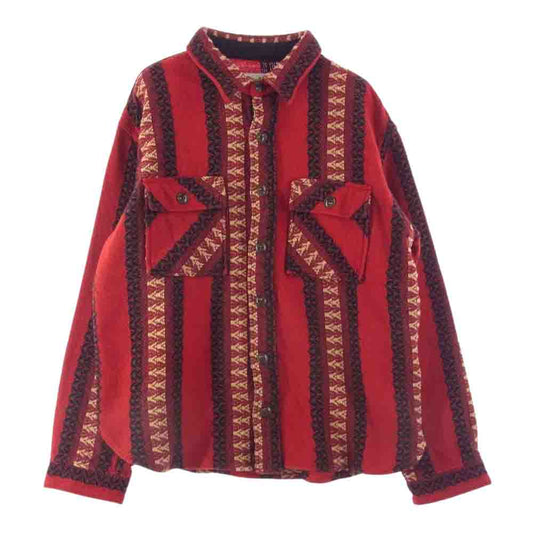 TENDERLOIN テンダーロイン 16AW T-NATIVE CPO ネイティブ シャツ レッド系 M【中古】