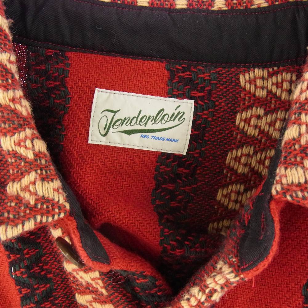 TENDERLOIN テンダーロイン 16AW T-NATIVE CPO ネイティブ シャツ レッド系 M【中古】