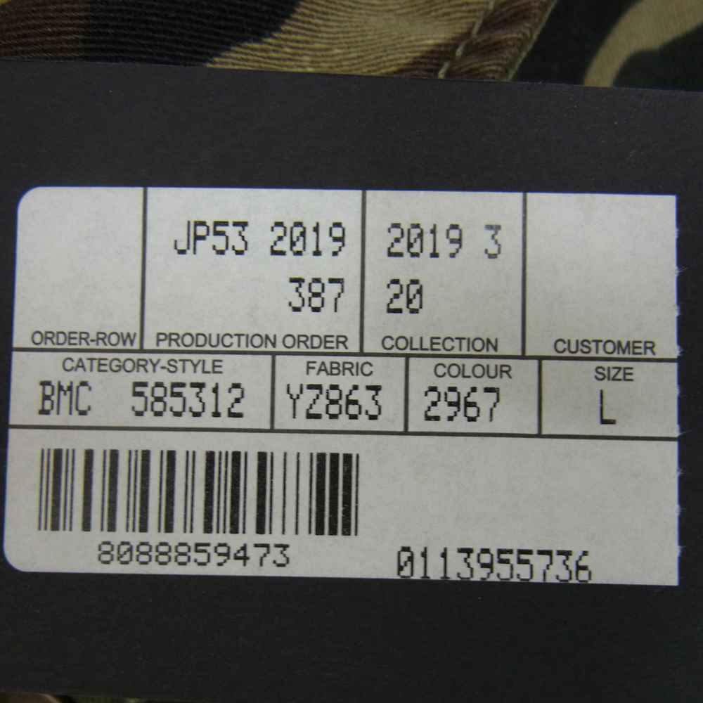 SAINT LAURENT サンローラン 19AW 585312 YZ863 国内正規品 カモ ダメージ加工 裏ムートン ミリタリー ジャケット  カーキ系 L【中古】